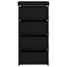 Étagère de rangement avec 4 paniers en tissu Acier Noir 