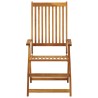Chaises pliables de jardin lot de 3 avec coussins Bois d'acacia 