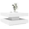 Table basse rotative à 360 degrés blanc 70x70x34,5 cm 