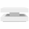 Table basse rotative à 360 degrés blanc 70x70x34,5 cm 