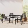 Ensemble à manger de jardin 5 pcs anthracite acier 