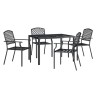 Ensemble à manger de jardin 5 pcs anthracite acier 