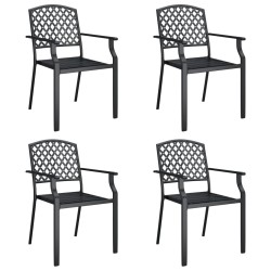 Ensemble à manger de jardin 5 pcs anthracite acier 