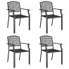 Ensemble à manger de jardin 5 pcs anthracite acier 