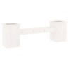 Banc avec jardinières blanc 184,5x39,5x56,5 cm bois massif pin 