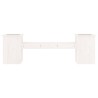 Banc avec jardinières blanc 184,5x39,5x56,5 cm bois massif pin 