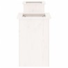 Banc avec jardinières blanc 184,5x39,5x56,5 cm bois massif pin 