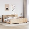 Cadre de lit sans matelas 200x200 cm bois massif de pin 