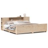 Cadre de lit sans matelas 200x200 cm bois massif de pin 