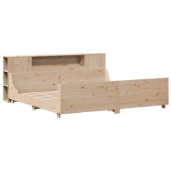 Cadre de lit sans matelas 200x200 cm bois massif de pin 