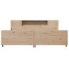Cadre de lit sans matelas 200x200 cm bois massif de pin 