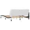 Cadre de lit sans matelas blanc et noir 180x200 cm similicuir 