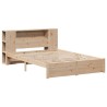 Lit bibliothèque sans matelas 120x200 cm bois de pin massif 