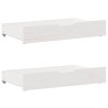 Cadre de lit sans matelas blanc 150x200 cm bois de pin massif 