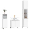 Ensemble d'armoires salle de bain 3 pcs blanc bois d'ingénierie 