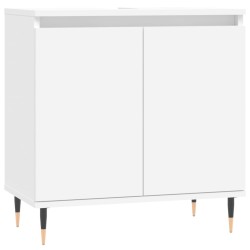 Ensemble d'armoires salle de bain 3 pcs blanc bois d'ingénierie 