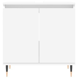 Ensemble d'armoires salle de bain 3 pcs blanc bois d'ingénierie 