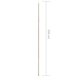Mât de parasol 250 cm Acier galvanisé 