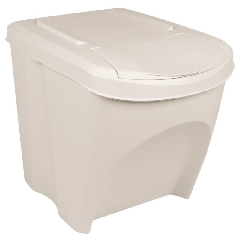 Poubelles à ordures empilables 3 pcs Blanc 75 L Polypropylène Poubelles à ordures empilables 3 pcs Blanc 75 L Polypropylène