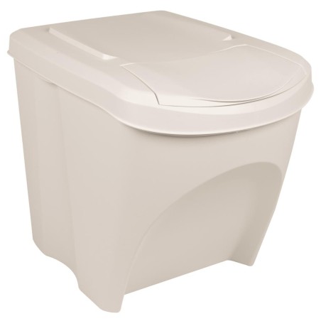 Poubelles à ordures empilables 3 pcs Blanc 75 L Polypropylène 