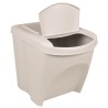 Poubelles à ordures empilables 3 pcs Blanc 75 L Polypropylène 