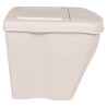 Poubelles à ordures empilables 3 pcs Blanc 75 L Polypropylène 