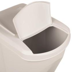 Poubelles à ordures empilables 3 pcs Blanc 75 L Polypropylène 