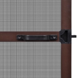 Moustiquaire à charnière pour portes Marron 120x240 cm 