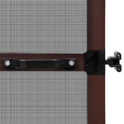 Moustiquaire à charnière pour portes Marron 120x240 cm 