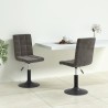 Chaises pivotantes à manger lot de 2 gris foncé velours 