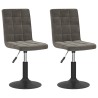 Chaises pivotantes à manger lot de 2 gris foncé velours 
