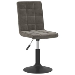 Chaises pivotantes à manger lot de 2 gris foncé velours 