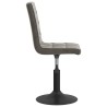 Chaises pivotantes à manger lot de 2 gris foncé velours 