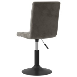 Chaises pivotantes à manger lot de 2 gris foncé velours 
