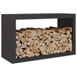 Portant de bois de chauffage noir 100x40x60 cm acier 