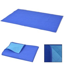 Couverture de pique-nique Bleu et bleu clair 150 x 200 cm 