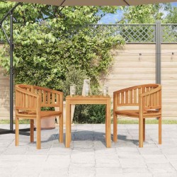 Chaise en forme de banane Bois de teck solide 
