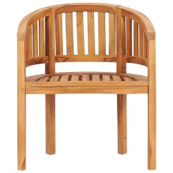 Chaise en forme de banane Bois de teck solide 