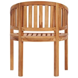 Chaise en forme de banane Bois de teck solide 