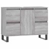 Armoire salle de bain sonoma gris 80x33x60 cm bois d'ingénierie 