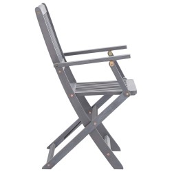 Chaises pliables d'extérieur lot de 6 Bois d'acacia solide 