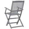 Chaises pliables d'extérieur lot de 6 Bois d'acacia solide 