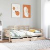 Lit de jour avec tiroirs sans matelas 90x200 cm bois massif 