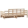 Lit de jour avec tiroirs sans matelas 90x200 cm bois massif 