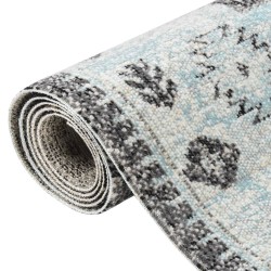 Tapis à tissage plat d'extérieur 115x170 cm Vert et gris 