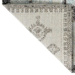 Tapis à tissage plat d'extérieur 115x170 cm Vert et gris 