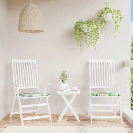 Coussins de chaise de jardin lot de 2 multicolore 40x40x3 cm 