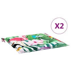 Coussins de chaise de jardin lot de 2 multicolore 40x40x3 cm 