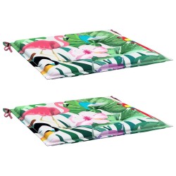 Coussins de chaise de jardin lot de 2 multicolore 40x40x3 cm 