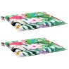 Coussins de chaise de jardin lot de 2 multicolore 40x40x3 cm 